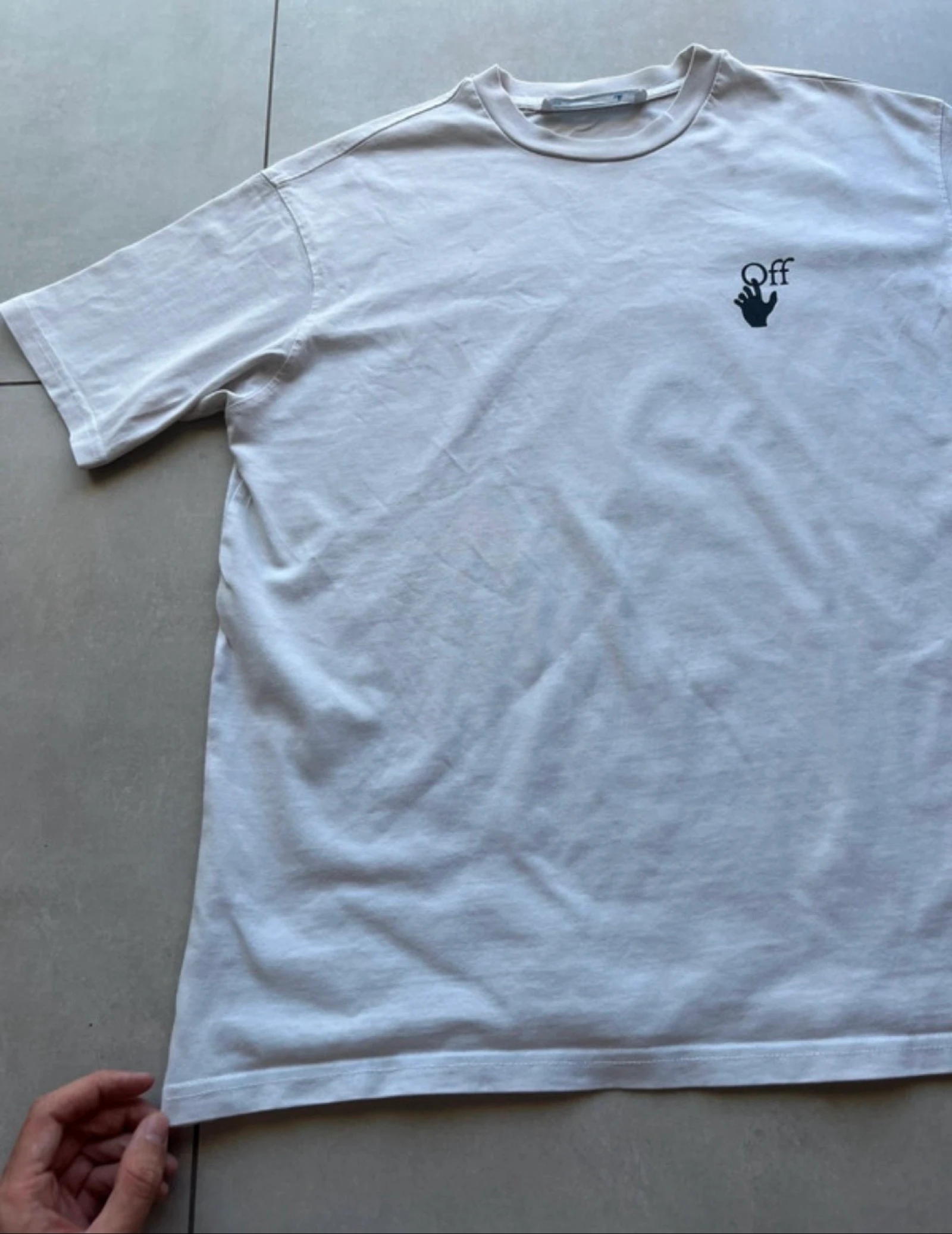Off-White T-Shirt Branco Autêntico Vintage 2013 Y2K com Estampa Gráfica nas Costas Tamanho GG Archive Streetwear – photo 6